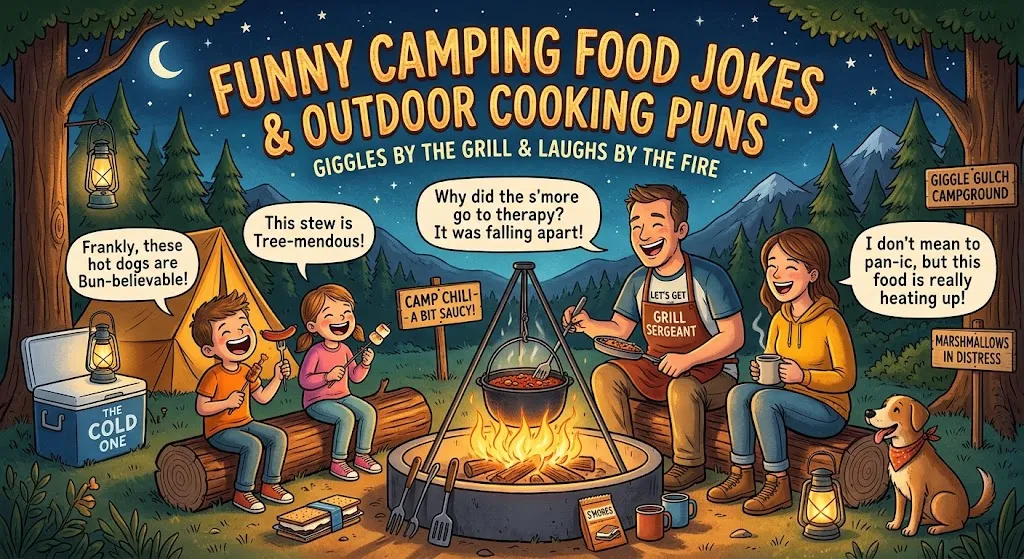 Funny Camping Food Jokes and Outdoor Cooking Puns